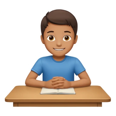 niño montado en una mesa sticker