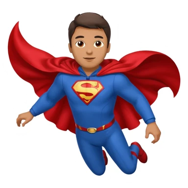 man flying in the sky sticker