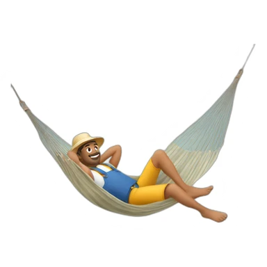 a farmer chilling in a hammock sticker