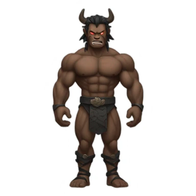 Muscular body oni dark  sticker