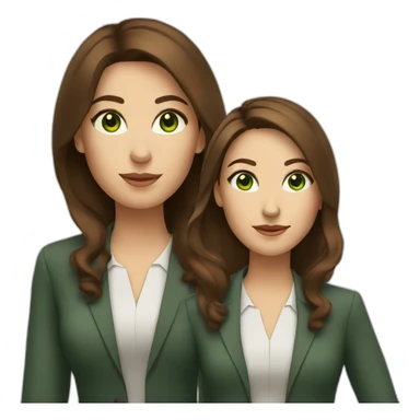 real estate agent women with brown hair and green eyes sticker