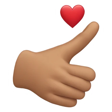 Throwing the heart in hand sticker