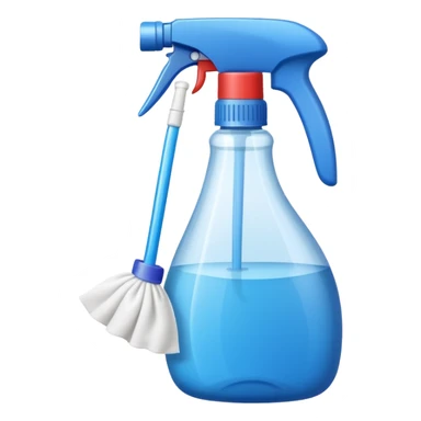 cleaning product and rag sticker