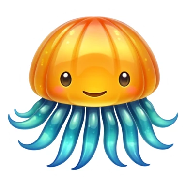 Translucent Jelly-like Bright Shimmering Coastal Pokémon-Fakémon-Digimon-Creature, (full body) sticker