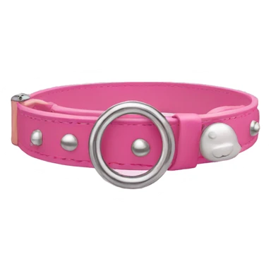 pink dog collar with bead sticker