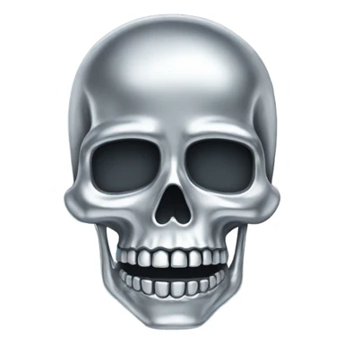 Skeleton made out of chrome. sticker