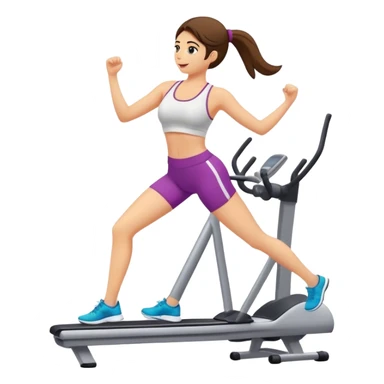 Chica haciendo ejercicio  sticker