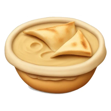 Hummus and pita sticker
