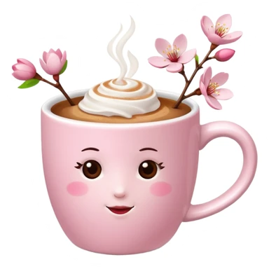 Cherry Blossom caffee sticker