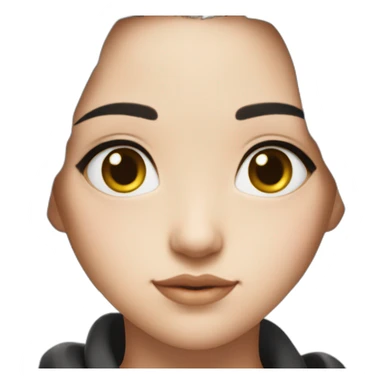 Girl with black hear and honey eyes look ls like this 🥺 sticker