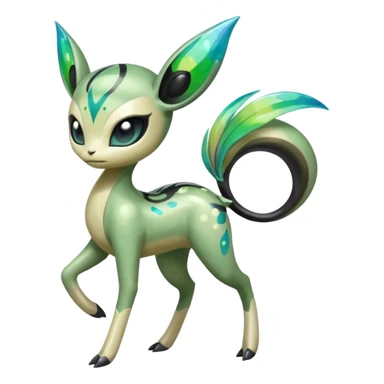 Colorful Shiny Edgy Cool Badass Painted Splashed Exotic Meloetta-Palkia-Virizion-Venom-Fakémon-creature-hybrid sticker