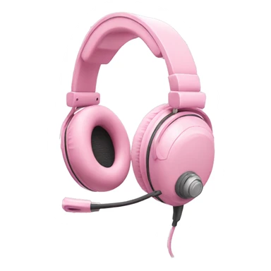 pastel pink gaming headset with microphone  sticker