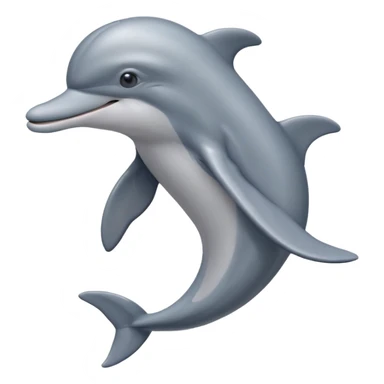 Dolphin emoji combination with a cap sticker