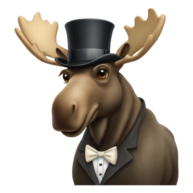 Moose wearing a monocle ￼ sticker