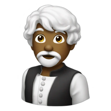 Blanc qui frappe un noir sticker