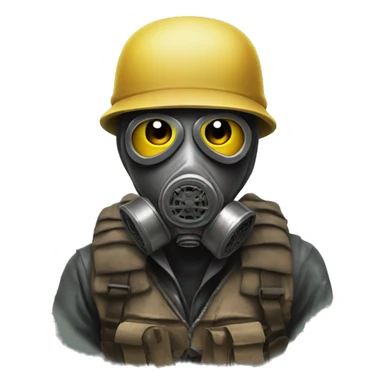 post apocalyptic survivor in gasmask sticker