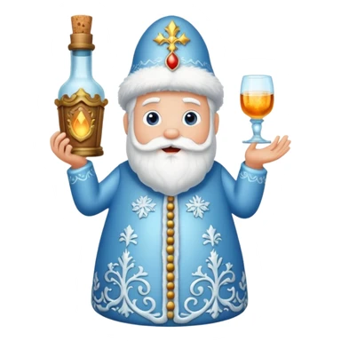 Father Frost Bottle with Popping Cork sticker