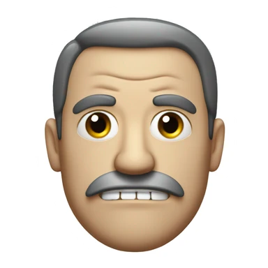 Angry Bavarian man with toothbrush moustache sticker