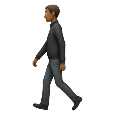 Person walking away sticker