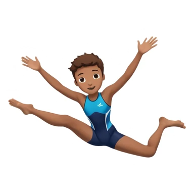 A young person leaps boldly into a sparkling pool named “Confidence,” arms wide, surrounded by skilled divers mid-air. Though less experienced, their fearless energy shines, symbolizing the courage to grow alongside greatness. sticker