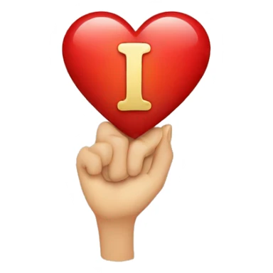 Heart with the initial I sticker