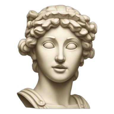 Sculpture of Athena the Greek goddess  sticker