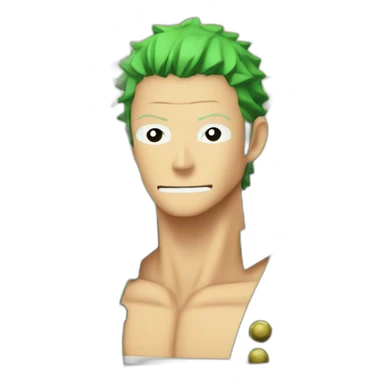 Zoro with a map of the world sticker
