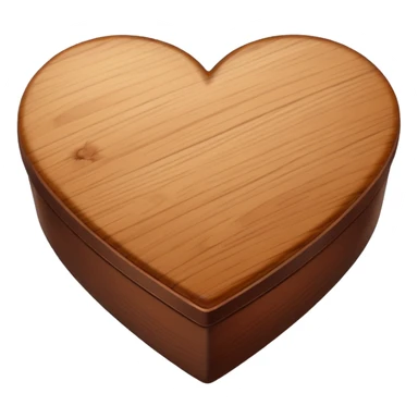 wood heart box sticker