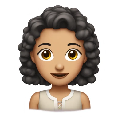 Une fille brune bouclée avec cicatrice au sourcils  sticker