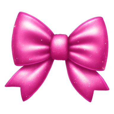 Pink sparkly bow sticker