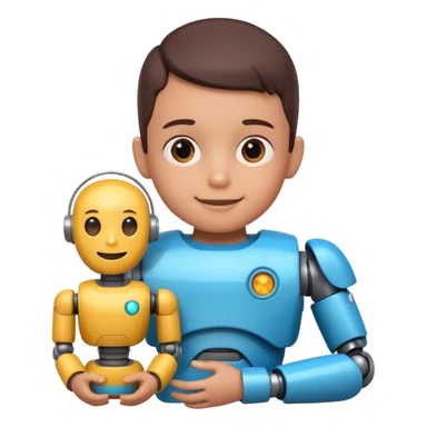 the kid play toy robot sticker