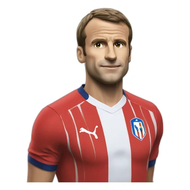 Macron en tenu de foot sticker