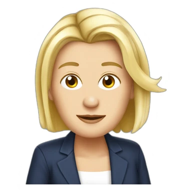 marine lepen en poule sticker