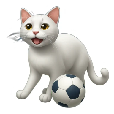 un chat qui joue au foot sticker