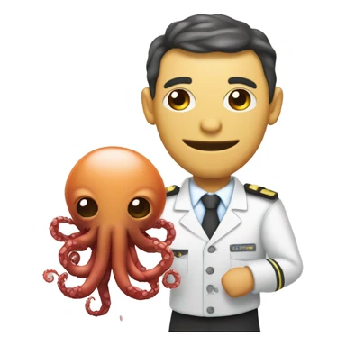 Elabora un emoji el cual sea con el cuerpo de una nutrí, lo complementen una medusa y un pulpo  sticker