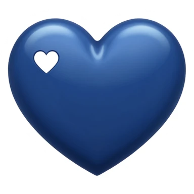 Navy blue heart sticker