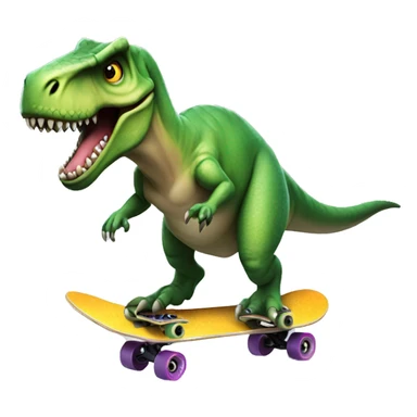 A t-rex on a skateboard sticker