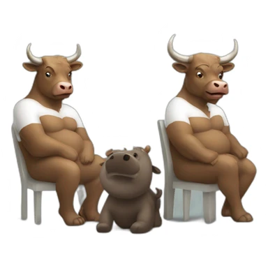 Bull and Bear Market sticker