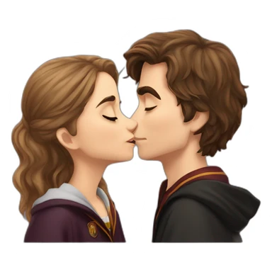 Harry potter kiss Hermione sticker