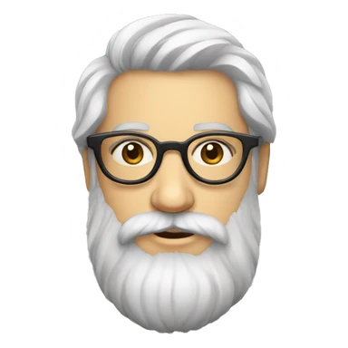 Majestic french bearded person with glasses sticker