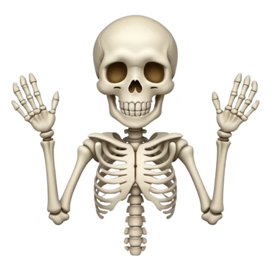 The rahhh skeleton sticker