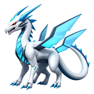Futuristic Kyurem-reshiram-salamence-dialga-suicune-hybrid, full body sticker