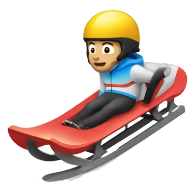 Olympic luge sticker
