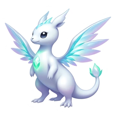  Iridescent white pale light fakemon-creature  sticker