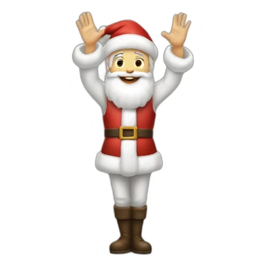 Full height Actively gesturing with hands pale skin Santa Claus sticker