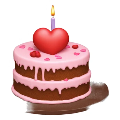 I’m sorry cake in the shape of a heart  sticker