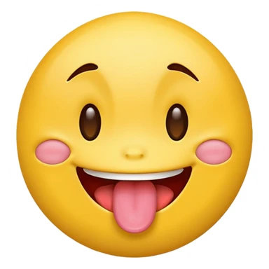 Normal emoji with its tounge out sticker