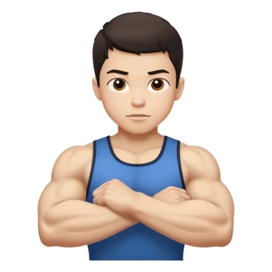 muscular teen boy with veiny hands arms and biceps sticker