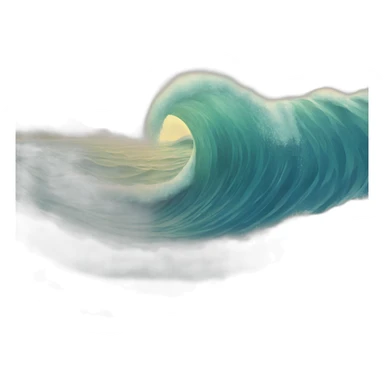 waves breaking on a beach sticker
