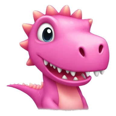 pink dinosaur with bow sticker